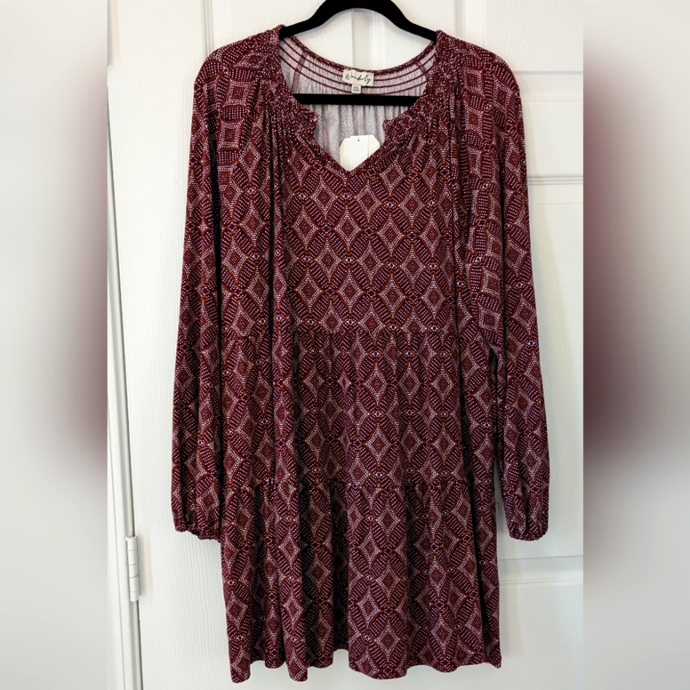 Long sleeve mid length dress